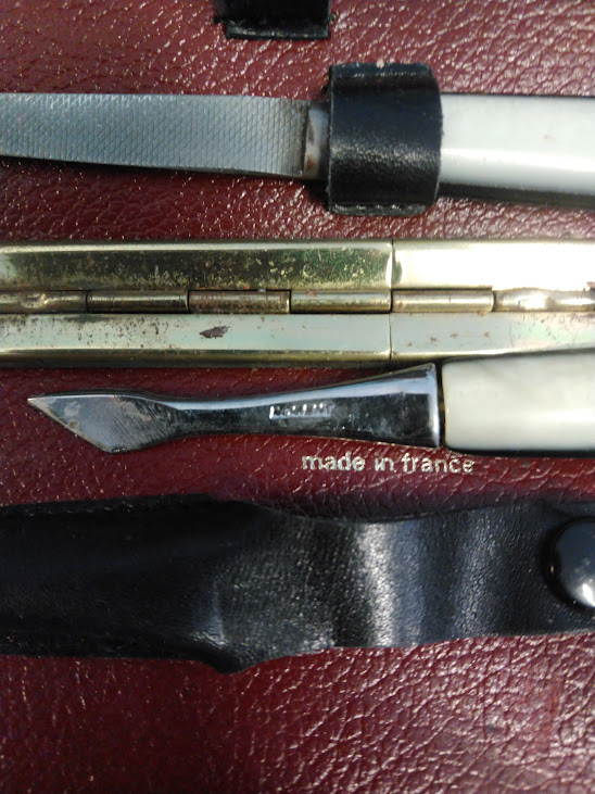 Le Tanneur – Nécessaire de manucure vintage made in France – manches nacrés – co — photo 2