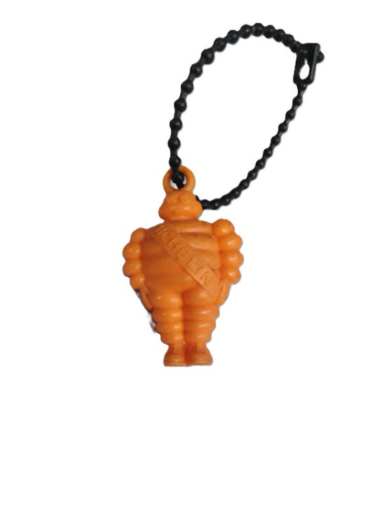 Michelin Bibendum – Porte-clés publicitaire vintage orange 3D – Figurine de coll