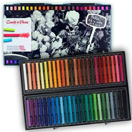 Conté à Paris Carrés Couleur Pastel Crayons Assorted Colors Set of 48
