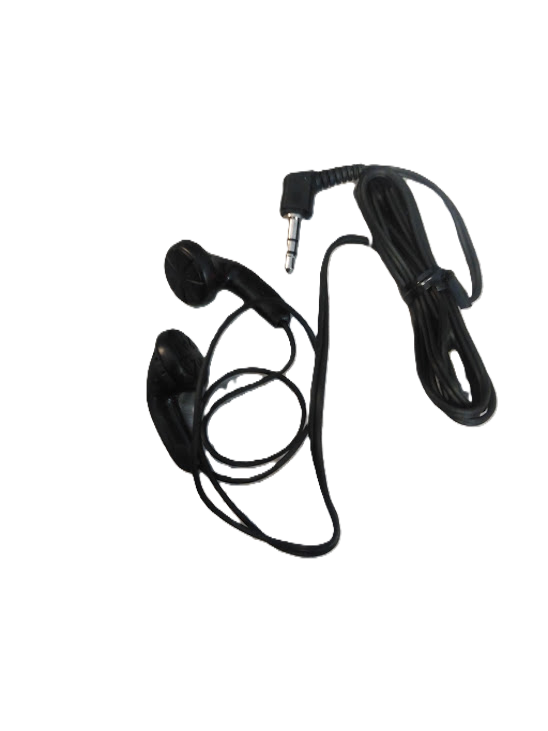 Écouteurs filaires noirs intra-auriculaires classiques – Jack 3,5 mm coudé – Sté