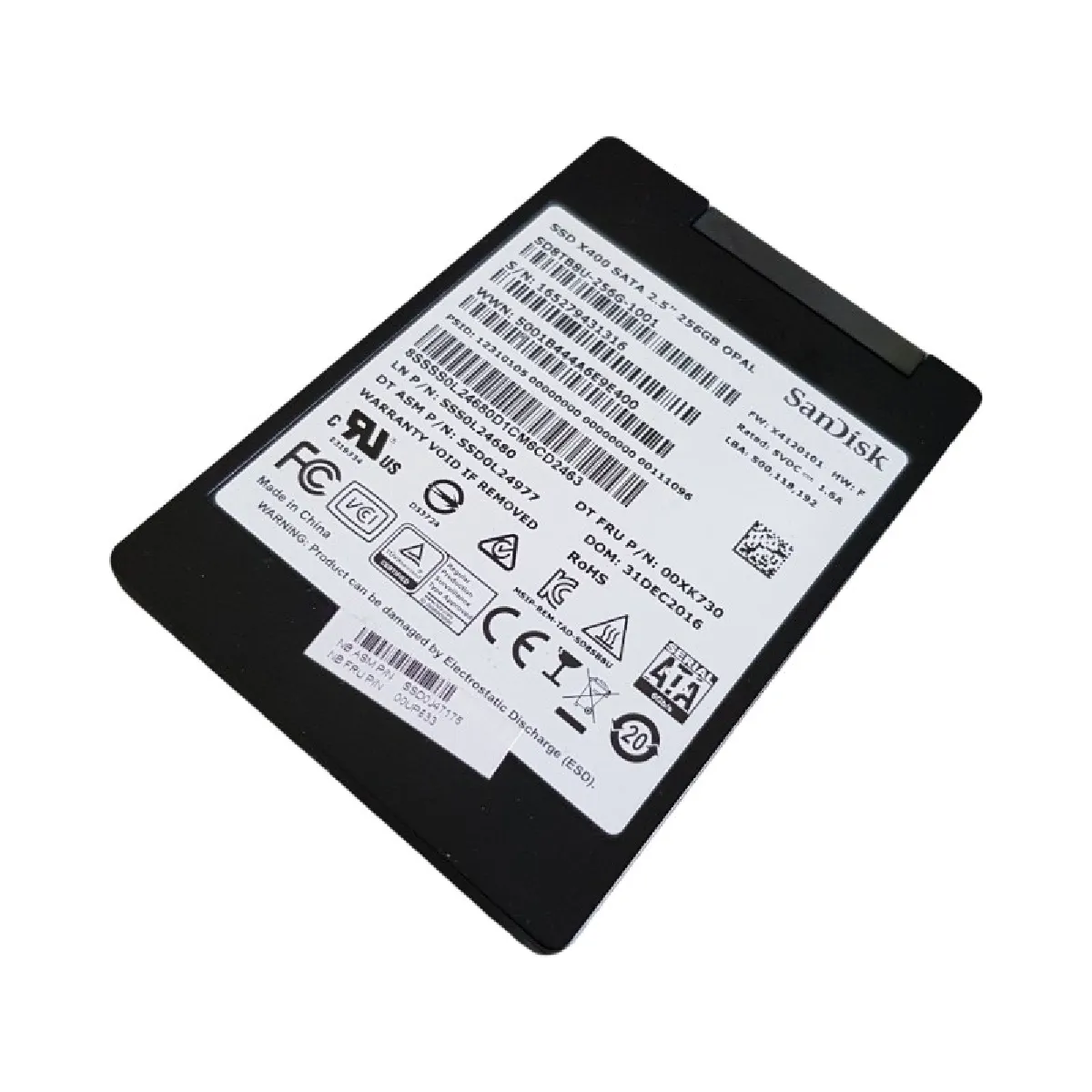 SanDisk X400 SSD 256 Go – Disque interne SATA III 2,5 pouces – SD8TB8U-256G-1006