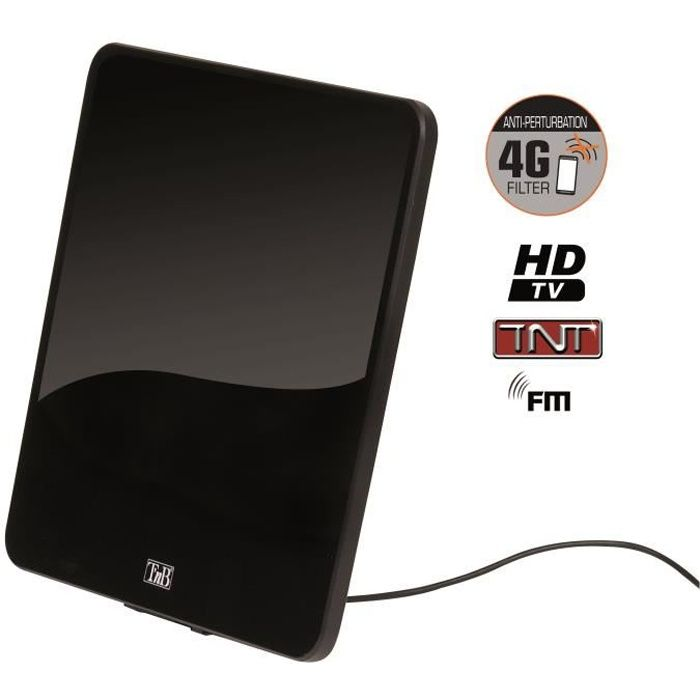 Antenne intérieure plate 55 dB filtre 4G intégré
