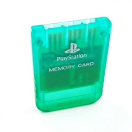 Carte mémoire PS1 officielle translucide turquoise - Sony Playstation - Sony Pla