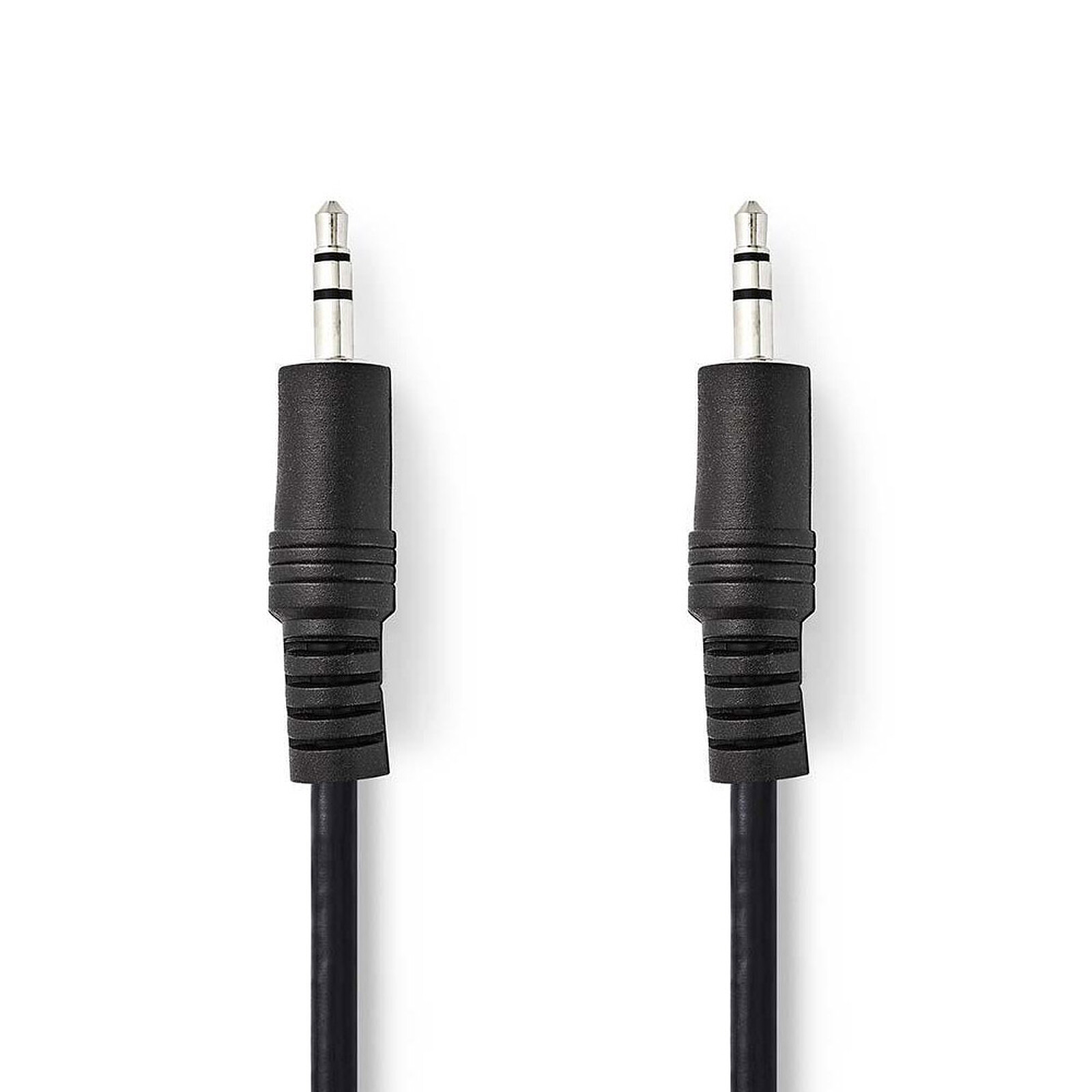 Câble audio jack 3,5 mm stéréo mâle/mâle – 1 m – Noir