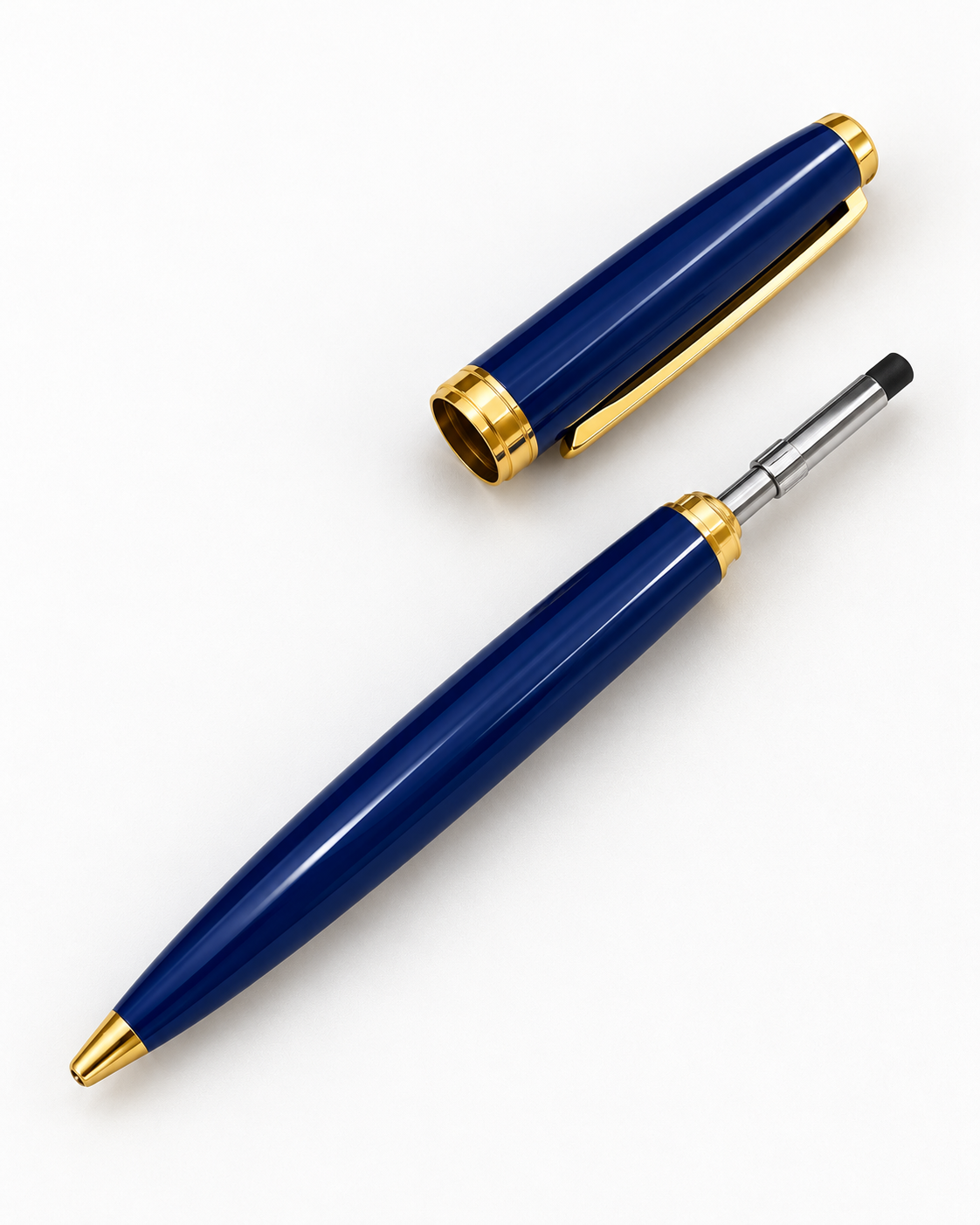S.T. Dupont Fidelio – Stylo bille vintage laqué bleu et finitions dorées – Franc — photo 3