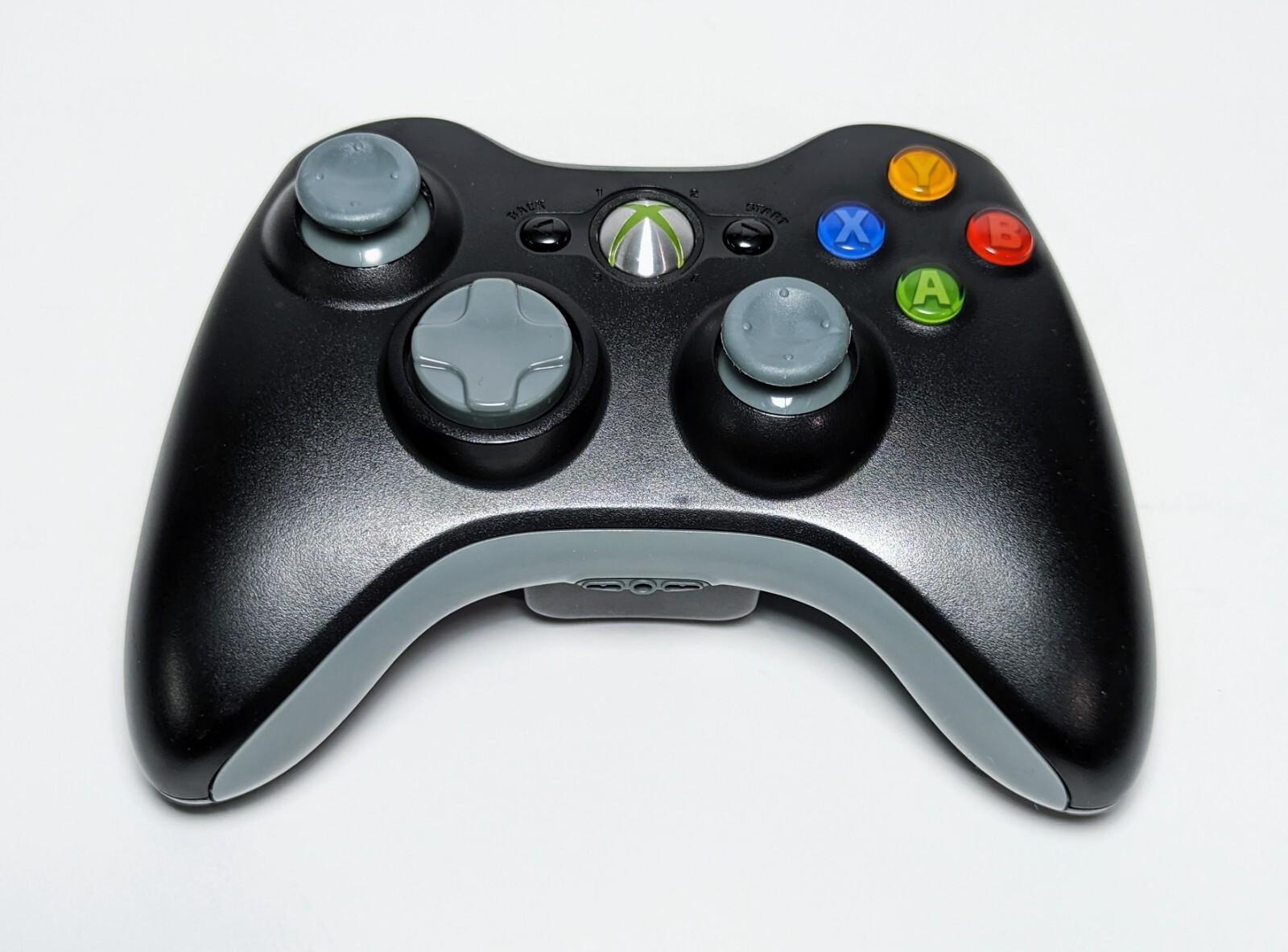 Microsoft Xbox 360 – Manette sans fil officielle noire et grise – Modèle 1403 –